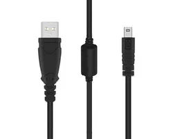 USB kabel Camera Transfer Data Sync Opladen Cord 8Pin Compatibel met Sony Digitale Camera Cybershot Cyber-Shot DSC-H200 H300 DSC-W710 W730 W800 W810 W830 W370 (1.5m/zwart)