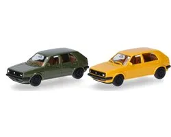 VW Golf II 4d., Groen/geel (Minikit 2 St.)