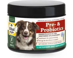 VITALstyle Pre- & Probiotics - Honden Supplementen - Darmflora In Balans - Met Prebiotica & Probiotica - Poeder - 200 g