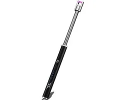 Briquet Plasma Superlit - Briquet Long pour Bougies ou BBQ - Briquet électrique - The Flex (Noir)