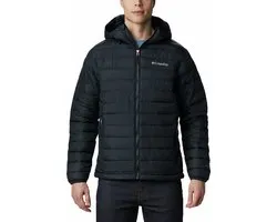Columbia Powder Lite™ Hooded Jacket - Heren Jas - Gewatteerde puffer Jas met Capuchon - Maat M - Zwart