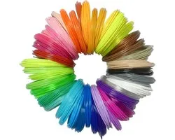 3D-penfilament, PLA, 1,75 mm, 20 kleuren x 5 m, navullingen voor 3D-printpen, compatibel met MYNT3D & SCRIB3D, 3D-penaccessoires voor kinderen, knutselen, doe-het-zelf en creatieve projecten