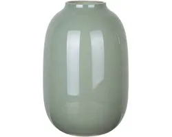 Mega Collections Bloemenvaas Oval Beauty - jade groen - glas - D17 x H25 cm