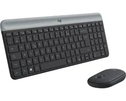 Logitech MK470 clavier Souris incluse USB AZERTY Belge Graphite
