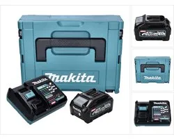 Kit Source Power Makita 1x batterie BL 4040 40 V max. 4,0 Ah XGT + chargeur DC 40 RA + Makpac