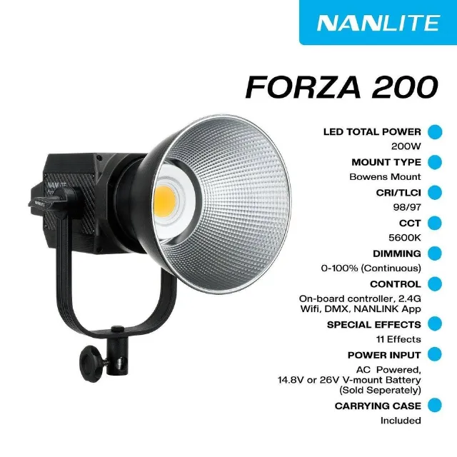 Nanlite Forza 200 LED Spot Light NL-FZ200
