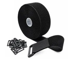 SURFOU Zelfklevende Herbruikbare Kabelbinders 6 m × 5 cm met 30 Gespen, Op Maat Te Knippen Verstelbare Hook-and-Loop - ShopVlot