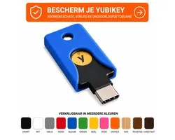 YubiKey 5C NFC Housse de protection - Étui pour clé de sécurité USB-C - Yubico Key Cover - Protection porte-clés anti-rayures - Support compact pour clé de sécurité NFC - Accessoire de protection des données professionnelles et personnelles - Bleu