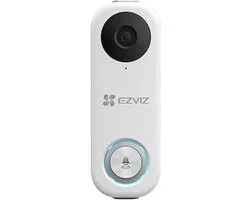 Ezviz DB1C Wifi Videodeurbel - werkt met Google Assistent - Zonder Abonnement - Wit