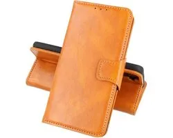 Business Book Case Phone Case - Wallet Case - Porte-cartes Wallet Case - Convient pour Oppo Reno 6 Pro Plus 5G - Marron