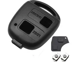 XUKEY Car Key Case with 2 Keys for RAV4 Prado Corolla Land Cruiser Previa Echo Tarago Alphard Pixis Rush Celica Estima - ShopVlot