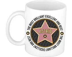 Bellatio Decorations Naam mok Astrid - wit - Most Brilliant - keramiek - 300 ml - collega beker - cadeau