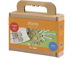 Creativ Company Mini DIY Set Drawing Memory game en three-in-a-row Assorti colours 1 pack