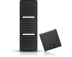 Tech Essentials 30W Draagbaar Opvouwbaar Zonnepaneel - USB & DC Output - Draagbaar - Mini - Outdoor Solar Charger voor Smartphone - Lichtgewicht - Compact