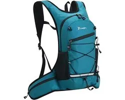 CarryQuest® - Compacte Waterdichte Wandelrugzak - Slijtvaste Polyester/Nylon Sportopbergtas met Rugventilatie, Front-/Toploader & Lichtgewicht Ontwerp - 46x20x9 cm - Blauw