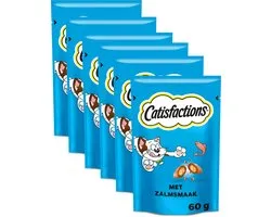 Catisfactions Friandises pour chats - Saumon - 6 x 60 gr