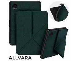 Allvara® Ereader hoes - Kobo Clara BW - Multifunctioneel - Ingebouwde standaard Trifold - Wake/Sleep Cover - 360° Bescherming - Groen