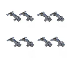 NELI 8- Set de charnières à fermeture douce adaptées à Besta (IKEA) avec 8 charnières et 32 ​​vis