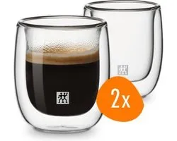 Zwilling Sorrento Dubbelwandig Espressoglas - 80 ml - 2 stuks