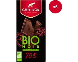 Côte d'Or - Tablette de chocolat - Bio Noir 70% - 90g x 6