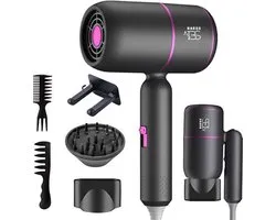 BAESS Föhn met diffuser - Reisföhn Inklapbaar - Ionische Haardroger - 2000W - Coolshot - Krullen - Haarföhn - Hair Dryer - Grijs