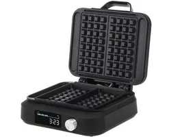 Camry CR 3086 - Wafelijzer - 2200W - Wafelmaker Met LED Display & Timer - 6 Bruiningsniveaus