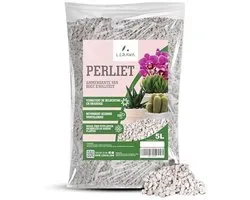 LERAVA® - Perlite [Natural & Non-Toxic] - 5L - Coarse Granulometry, Lightweight, Sterile - For Agriculture, Potting Soil Mixtures, Hydroponics - Excellent Water Drainage, Nutrient Retention