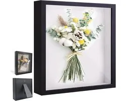 Filling Picture Frame Deep Picture Frame for Filling 30 x 30 cm with Clear Acrylic Sheet, 3D Object Frame, Depth 3 cm, Square Stereoscopic Frame, for Souvenirs, DIY