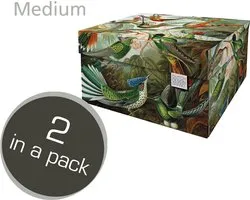 Dutch Design Brand - Dutch Design Storage Box Medium - Opbergdoos - Opbergbox - Bewaardoos - Planten, Jungle, Kolibries - Art of Nature