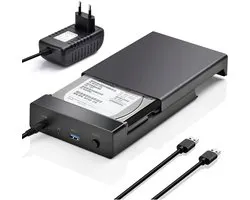 3.5 Inch HDD Behuizing - Externe HDD Behuizing - 5 Gbps - 2.5/3.5 SSD/HDD tot 16TB - UASP - 12V Adapter
