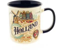 Beker Vintage - Holland - Wit - Per Stuk - Souvenir - Relatiegeschenk