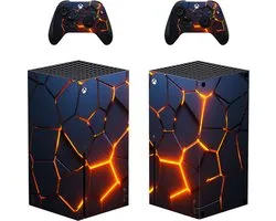 Xbox Series X - Console Skin - The Golden Warrior - 1 console et 2 autocollants de manette
