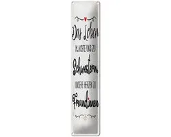 Blechschild Spruch 46x10 cm Schwestern unsere Herzen machen uns zu Freundinnen