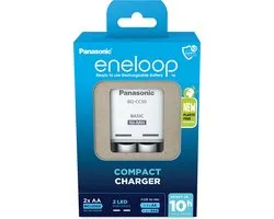 Panasonic Lader BQ-CC50 + 2x AA Eneloop AA 2000mAh