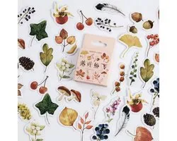 Autocollants d'automne - Petits autocollants d'automne - Mini autocollants avec thème automnal - 46 Pièces - Bullet Journal Stickers - Planner Agenda - Botanique - Scrapbook - CHPN
