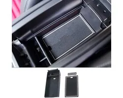 Mercedes A-Class W177 B-Class W247 GLA H247 CLA C118 2019+ Center Console Organizer met Opbergruimte voor Auto Accessoires en Armsteun (Wit)