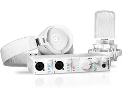 Arturia MiniFuse Recording Pack White – Opnamebundel met Audio‑Interface, Condensatormicrofoon, Hoofdtelefoon & Software – Wit