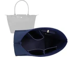 Portemonnee-organizer, geschikt voor de Longchamp Le Pliage, houdt de handtas netjes in vorm (blauw, klein formaat 21*17*13 cm).