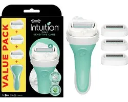Wilkinson Sword Intuition 2-in-1 Sensitive Care Scheersysteem Voordeelverpakking - 1x scheerhandvat + 3x navulmesjes