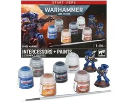 Warhammer 40K 40.000 - Space Marines - Intercessors + Paints Set - 60-11