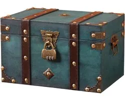Vintage houten schatkist - afsluitbaar - klein rechthoekig - antieke houten sieraden opbergdoos - decoratie in Europese stijl - handgemaakte opbergdoos - organizer - sieraden en souvenirs opbergdoos - slaapkamerdecoratie - groente