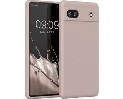 coque kwmobile pour Google Pixel 6a - Coque avec revêtement en silicone - Coque pour smartphone en vieux rose