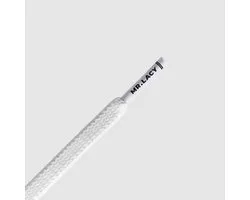 Mr. Lacy - Schoenveter - Flexies - Plat - Wit  - Elastische veters - Lengte70 cm