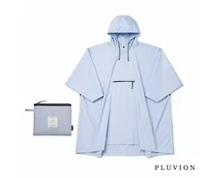 Clima Bisetti - Regenponcho Licht Blauw - Multifunctionele poncho - Zelfvouwende poncho - Poncho met opbergzak - unisex - regenponcho fiets - Poncho voor buitenactiviteiten - Lichtgewicht poncho - regenponcho herbruikbaar - regenponcho's