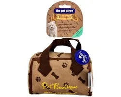 Green Jem Pet Boutique Super Soft Squeeky Pluche Speelgoed Designer Tas Hond Comfort Speelgoed Lichtbruin - ShopVlot