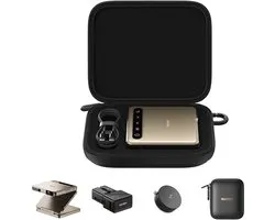 Aurzen ZIP Titanium Gold 4-in-1 bundel – Draagbare Tri-fold Mini Beamer – 720p HD – 100 ANSI – Bluetooth 5.4 – 5000 mAh – tot 120 Inch