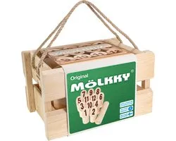 Tactic Mölkky – Vang- en Werpspel - Origineel Fins Houten Werpspel In Luxe Houten Draagkist – Duurzaam Berkenhout – Met Gratis Score-App