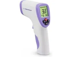 MOZY - Contactloze Thermometer - Paars - 1 Seconde - 34 Registraties - 2 Modi - in Hoes - Non Contact - Voorhoofd en Lichaam Thermometer - Koortsthermometer - Kinderen en Volwassenen - Infrarood -