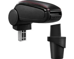 Armsteun-VW Touran-Caddy-2K-2003-kunstleer-zwart+rood stiksel