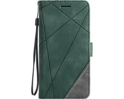 Hoesje geschikt voor Google Pixel 6A - Bookcase - Pasjeshouder - Portemonnee - Patroon - Kunstleer - Groen